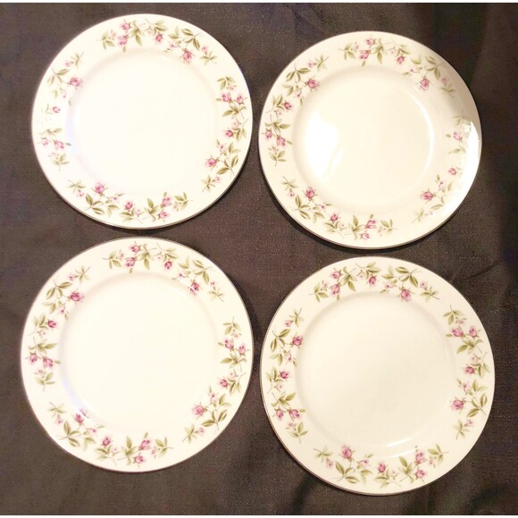Fine China Dinner Salad Plates by Fine China of Japan 8 Piece Set Pattern FCJ46 - Picture 2 of 10